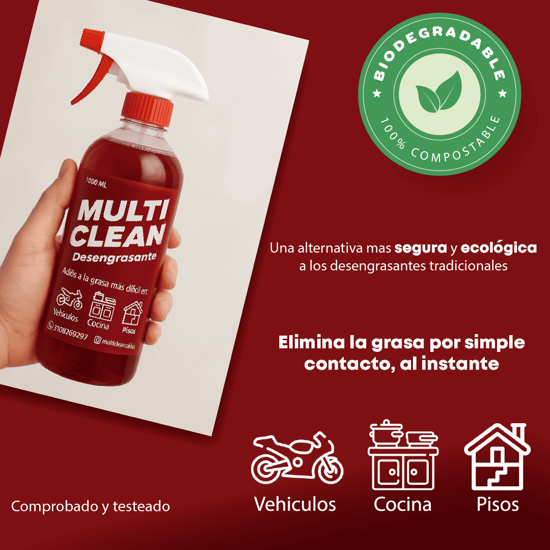 Multi Clean - Desengrasante Biodegradable Extremo