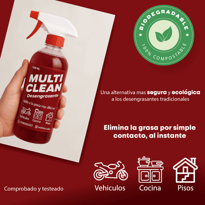 Multi Clean - Desengrasante Biodegradable Extremo